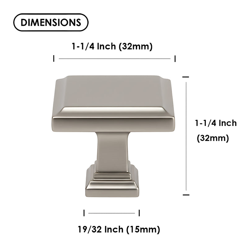 Bouton de meuble SG1255 en nickel brossé