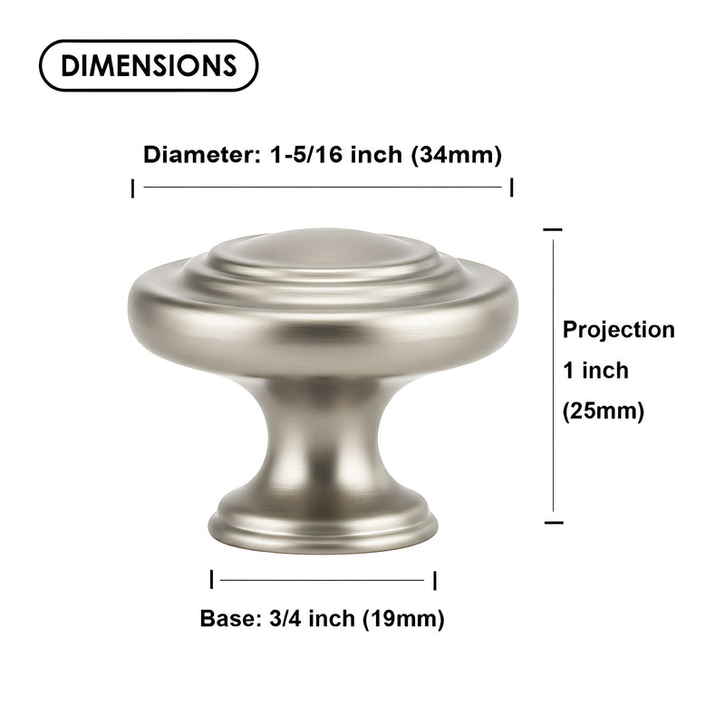 SG1220 Brushed Nickel Cabinet Knob