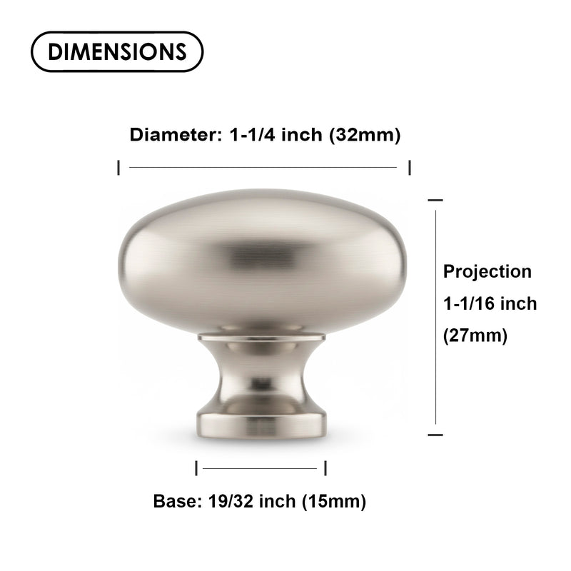 SG1260 Brushed Nickel Cabinet Knob