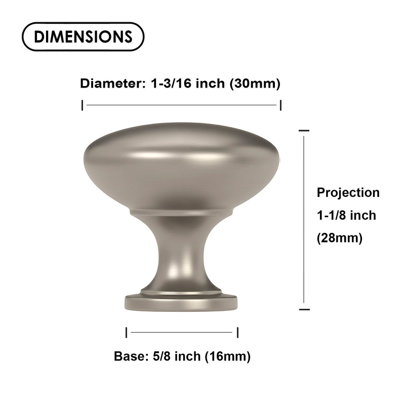 SG1265 Brushed Nickel Cabinet Knob