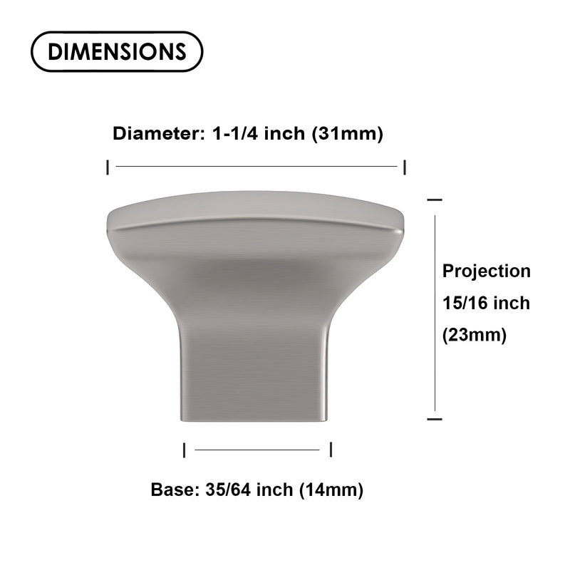 SG1225 Brushed Nickel Cabinet Knob