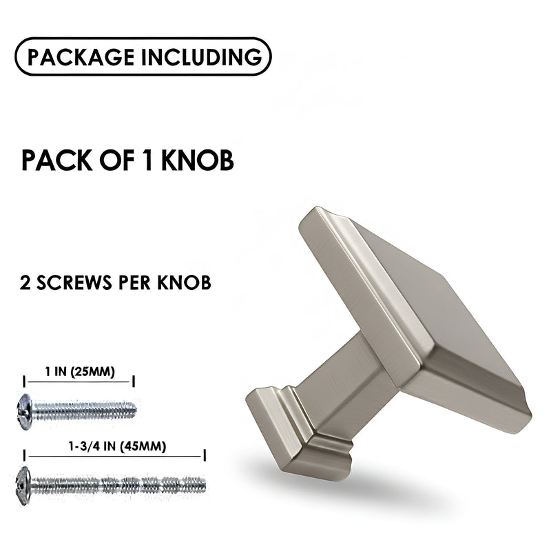 Bouton de meuble SG1255 en nickel brossé