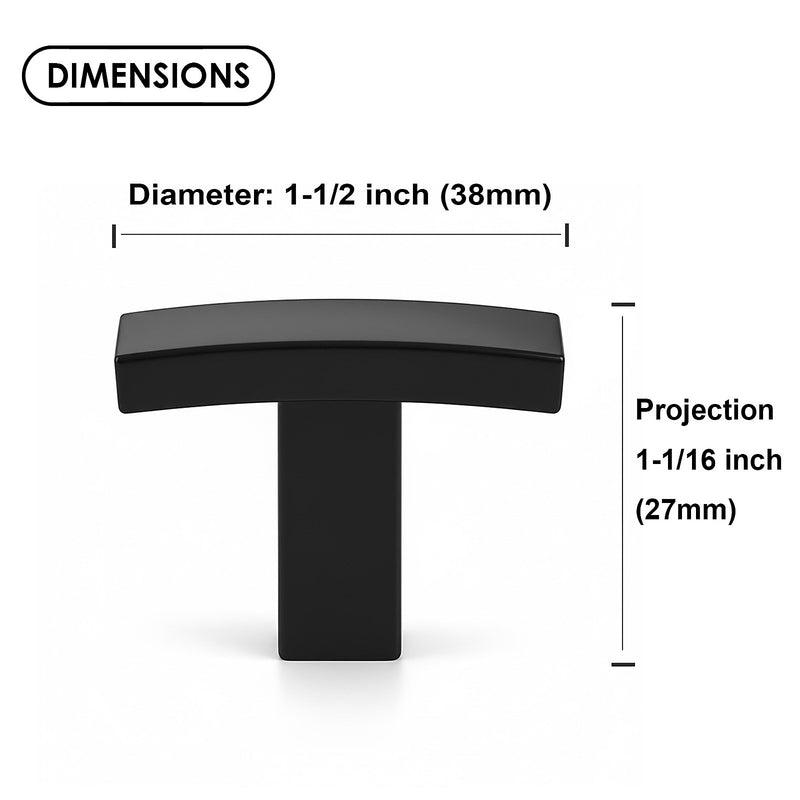 SG1230 Matte Black Cabinet Knob