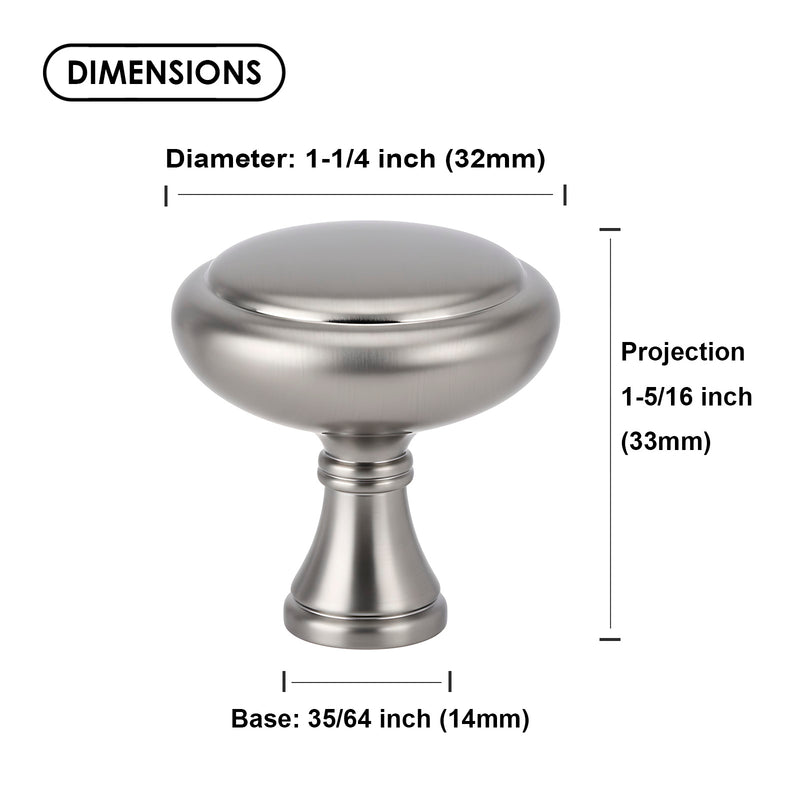 SG1250 Brushed Nickel Cabinet Knob
