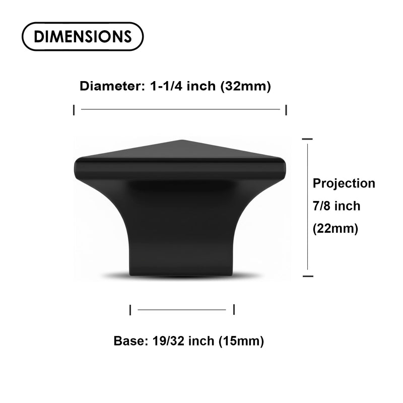 Bouton de meuble noir mat SG1210
