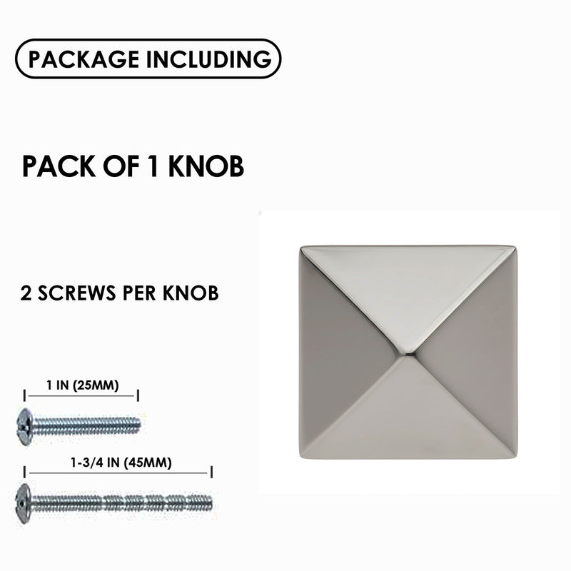Bouton d'armoire en nickel brossé SG1210