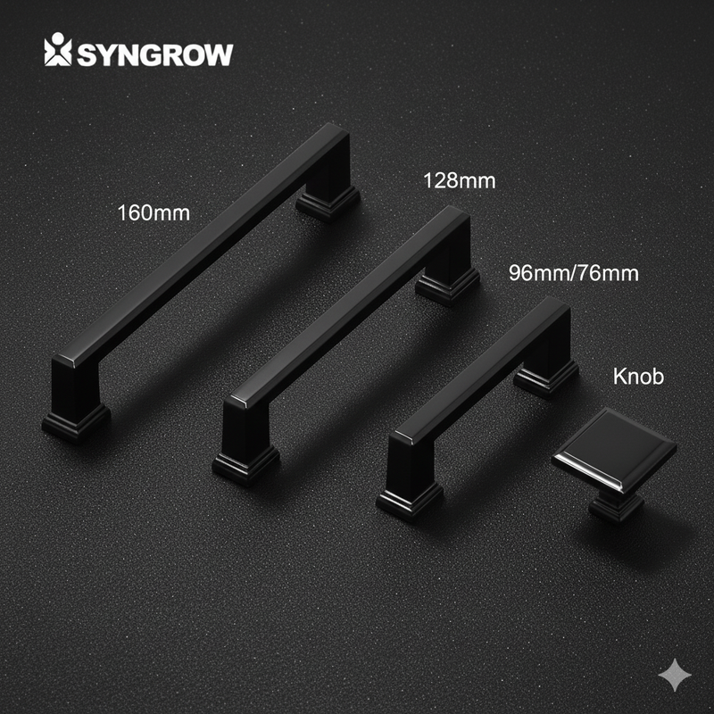 SG1255 Matte Black Cabinet Knob
