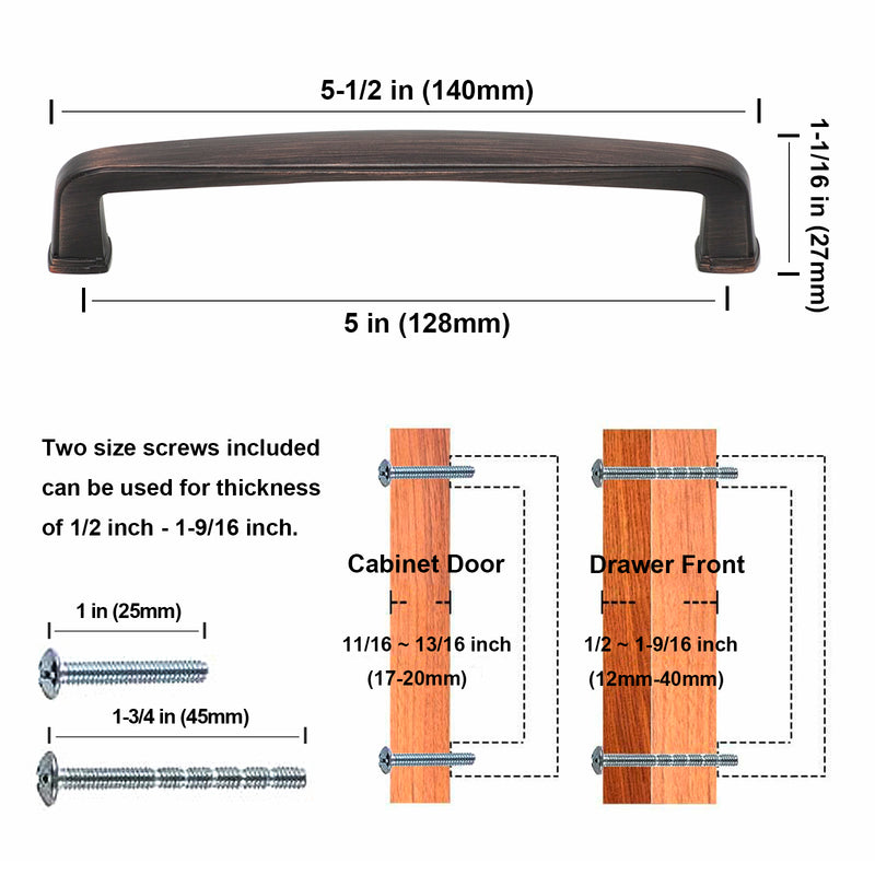 SG1980 Oil Rubbed Bronze Cabinet Pull 128mm